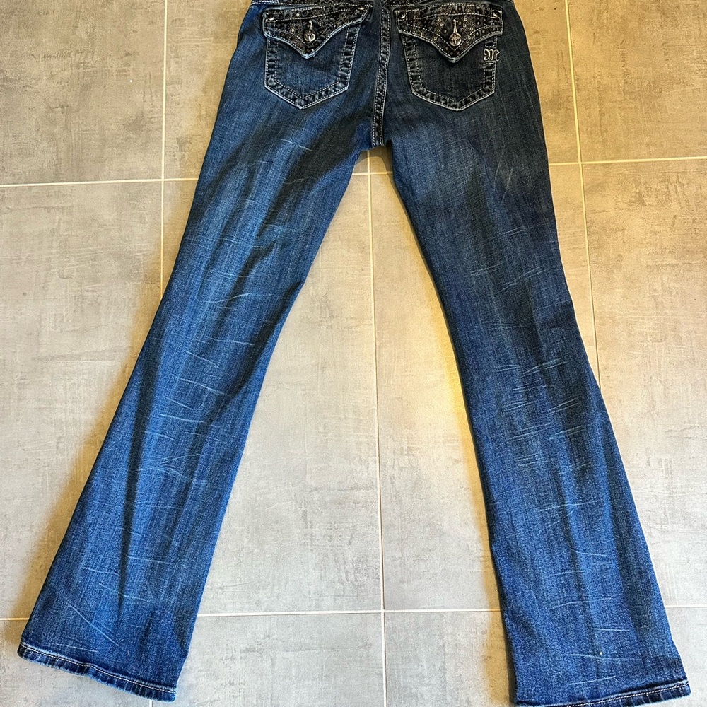 Miss Me Dark Blue Boot Cut Jeans embellished - Picture 4 of 7